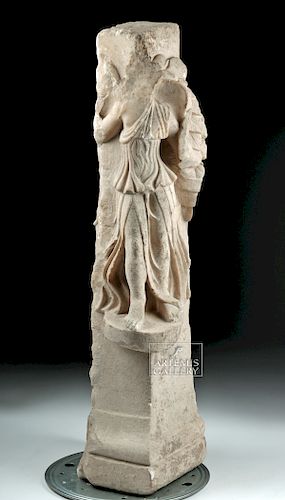 Roman Marble Garland Sarcophagus - Figure of Victory
