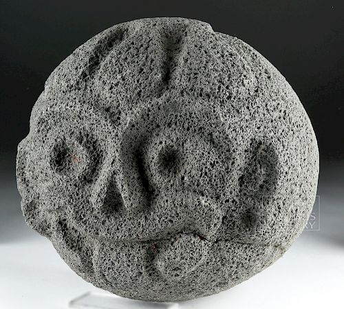 Huge Teotihuacan Volcanic Stone Figural Mortar