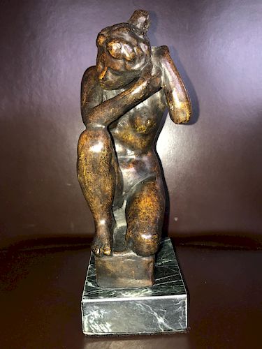Aristide Maillol French Bronze Sculpture Nude Bathing