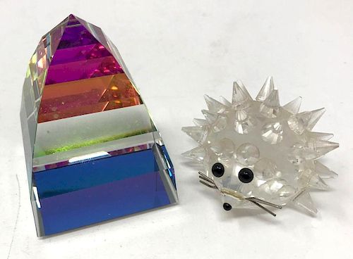 Two Swarovski Crystal Paperweights 
