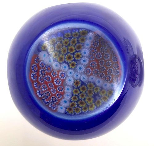 Baccarat Double Overlay Millefiori Paperweight
