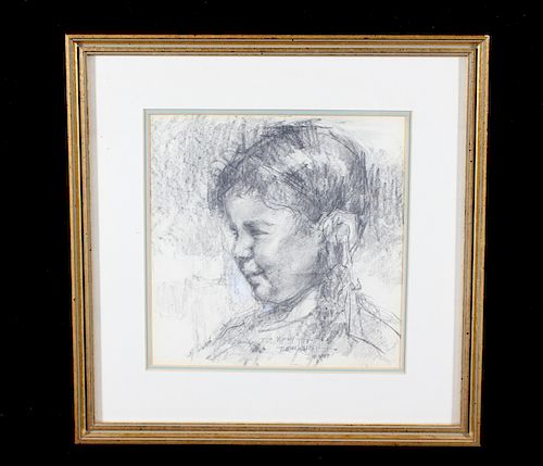 Original Signed Terry Mimnaugh Graphite Drawing