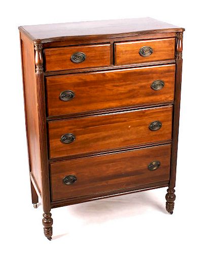 Victorian Oak Highboy Bedroom Dresser