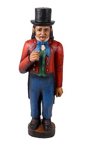Whiskey Cigar Store Carved Indian c. 1840-1850