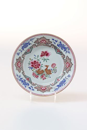 CHINESE FAMILLE ROSE PLATE
