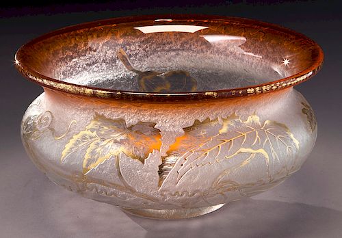 Vallerysthal cameo glass bowl,