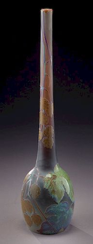 Legras French cameo stick vase,