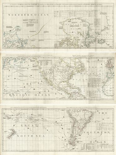 Map of North & South America - Braddock Mead 1775
