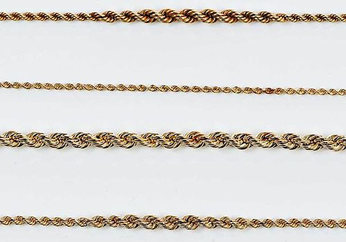 Four 14kt. Gold Chains