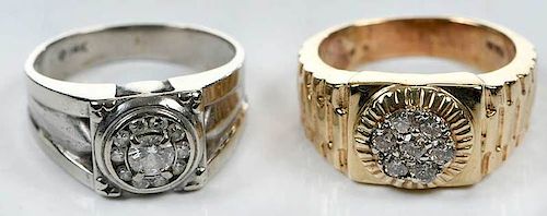 Two Gold & Diamond Rings