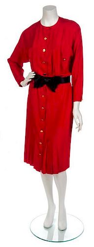 * A Chanel Red Crepe Dress,