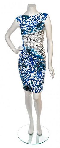 * An Emilio Pucci Multicolor Snake Print Ruched Jersey Dress, Size 4.