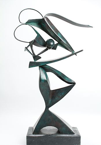 Kevin Barrett Modern Abstract Bronze Sculpture
