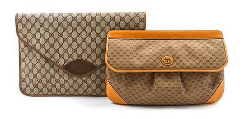 Two Gucci Monogram Canvas Bags,