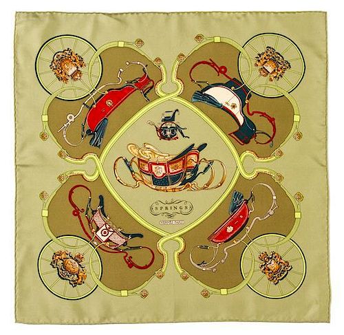 * An Hermes Silk Pocket Square, 16 x 16 inches.