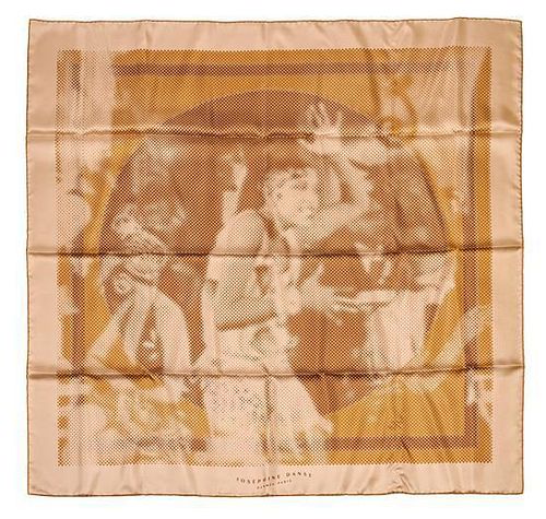 * An Hermes Silk Scarf, 35 x 35 inches.