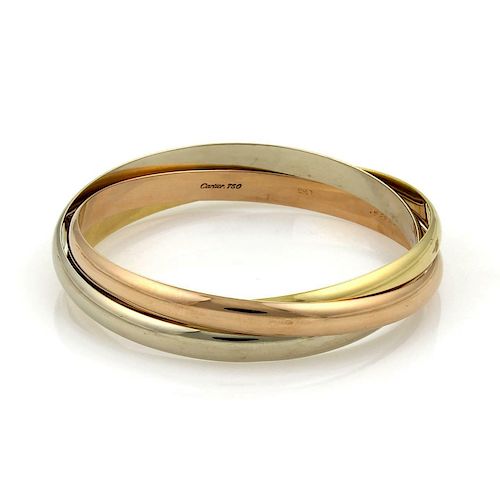 Cartier TRINITY 18k Tri-Color 5.5mm 3 Rolling Bangle