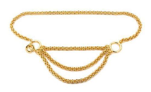* A Paloma Picasso Goldtone Chain Link Belt,