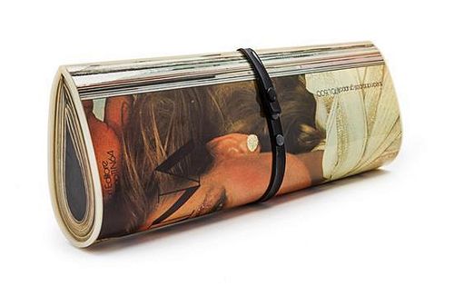 A Magazine Clutch, 12 1/2 x 5 x 2 inches.