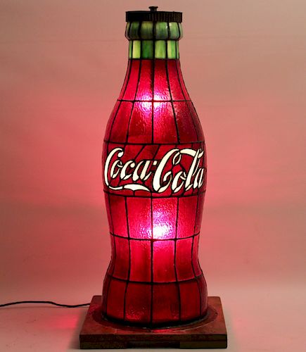 RARE LEADED COCA COLA PROMOTIONAL LAMP