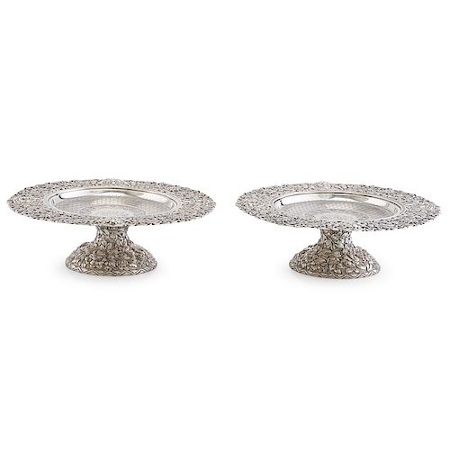 PAIR OF HOWARD STERLING SILVER TAZZAS