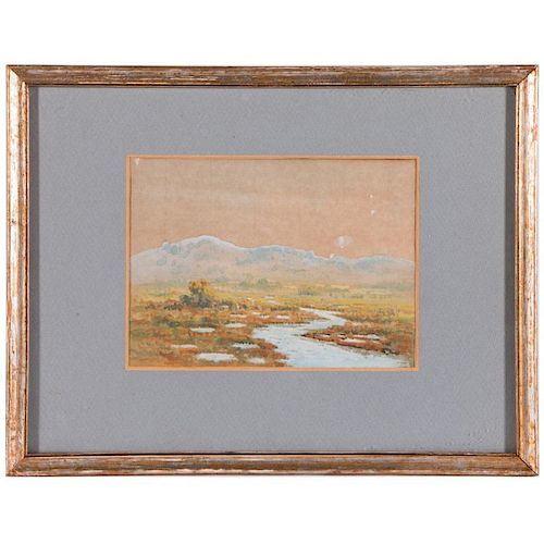 An early 20th century California watercolor landscape.