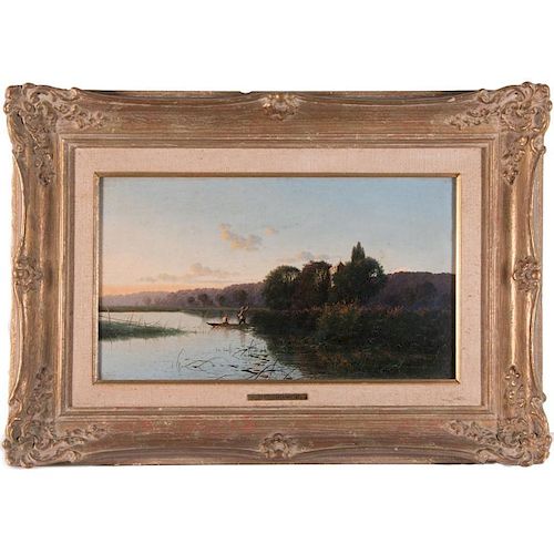 English river scene, Edward H. Boddington (1836 - 1905)
