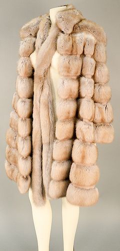 Dennis Basso Natural Golden Russian sable coat and matching scarf (new price: $30-$50,000).  lg. 37 in.  Provenance: Estate from...
