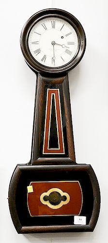 E. Howard & Co. rosewood banjo clock, works signed E. Howard and marked #5, case marked #8376  ht. 29 in., wd. 12 in.