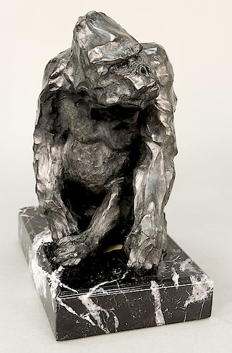 Sherry Salari Sander (b. 1941),  bronze,  Gorilla 16/35,  signed and dated on back of bronze 1994,  tag on bottom: $1,800. <...