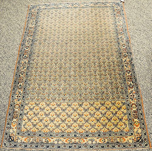 Oriental throw rug.  3'3" x 4'10"  Provenance: Estate from Park Avenue, Manhattan New York