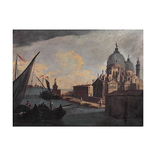 FRANCESCO TIRONI (ITALY, 1745-1797). VIEW OF THE BASILICA OF SANTA MARIA DELLA SALUTE. 
