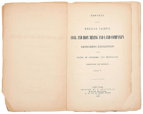 Allen, F. (Presidente). Reports of the Mexican Pacific Coal and Iron Minning and Land Company´s.  New York, 1858.