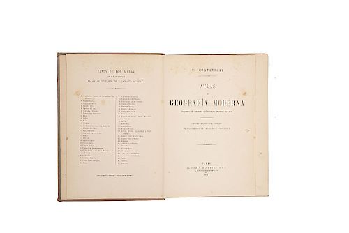 Cortambert, E. / Grégoire, L. / Schrader, F. 3 Atlas de Geografía Moderna y Universal. Con mapas a colo. Fines del S. XIX. Piezas: 3.