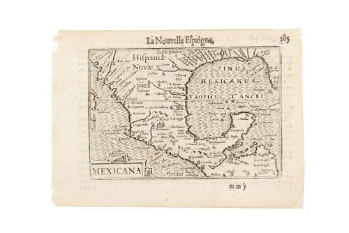 Langenes, Barent. La Nouvelle Efpaigne. Mapa grabado, 11.5 x 16 cm., hoja. Tomado de: "Thresor de Chartes...", 1602.
