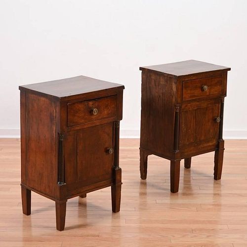 Pair Continental Neo-Classical bedside commodes