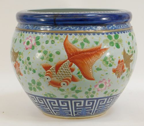 FINE Chinese Qing Dynasty Porcelain Fish Bowl