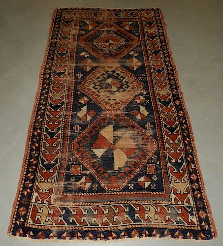 Persian Caucasian Kazak Wool Carpet Rug Runner