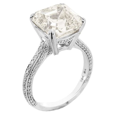 6.54ct Diamond and 18K Gold Ring