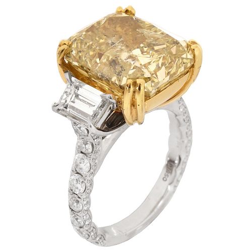10.27ct Fancy Yellow Diamond Ring