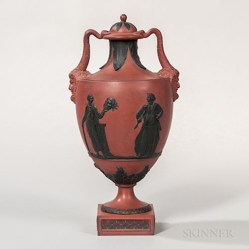 Wedgwood Rosso Antico Vase and Cover