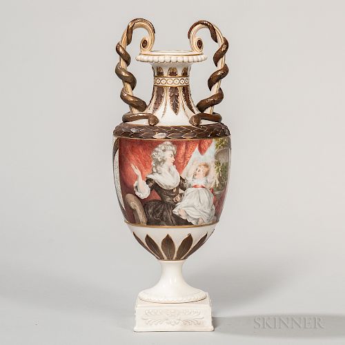 Wedgwood Hand-painted Queen's Ware Vase
