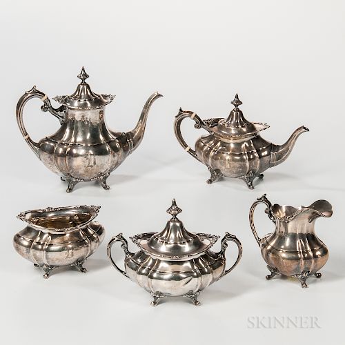 Reed & Barton "Hampton Court" Pattern Sterling Silver Tea and Coffee Service