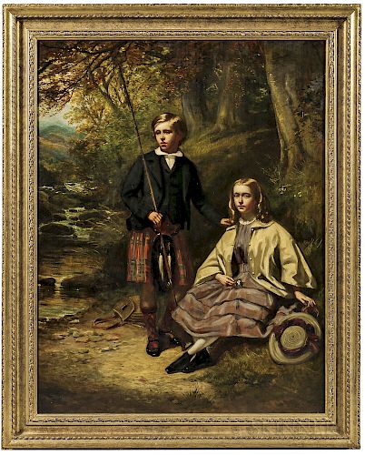 British School, 19th Century  The Young Anglers