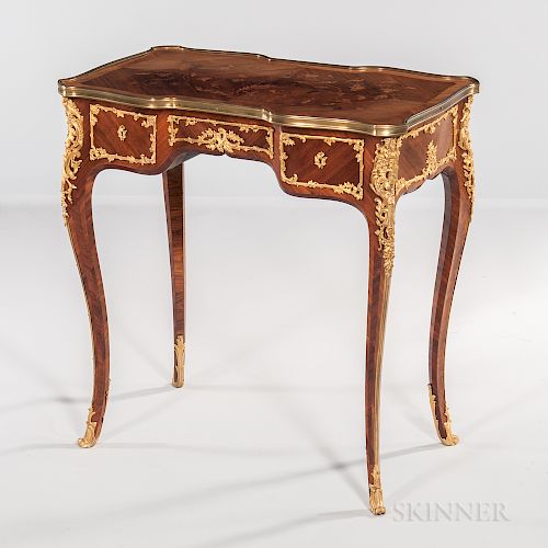 Louis XV-style Ormolu-mounted Kingwood- and Tulipwood-Veneered Desk
