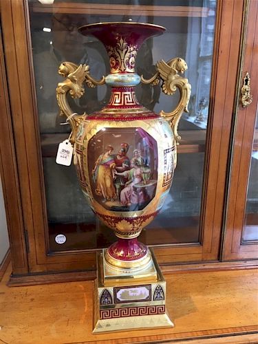Royal Vienna Porcelain Handpainted Vase
