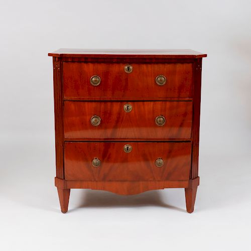 Continental Neoclassical Style Mahogany Chest of Drawers