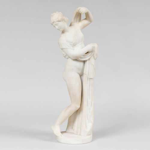 After Pietro Bazzanti (1825-1895): Neoclassical Female Nude Partially Draped 