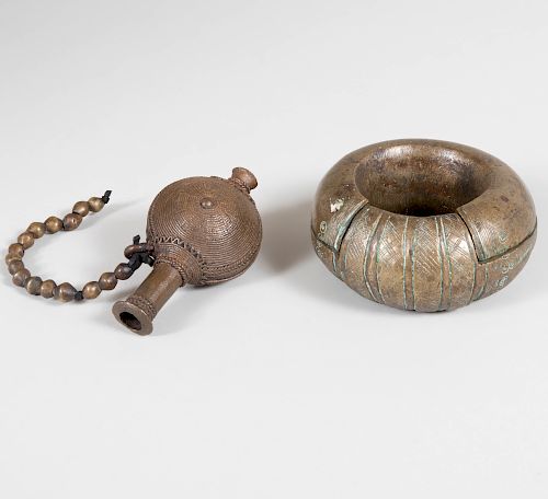 Indian Bronze Water Dropper and a Bracelet