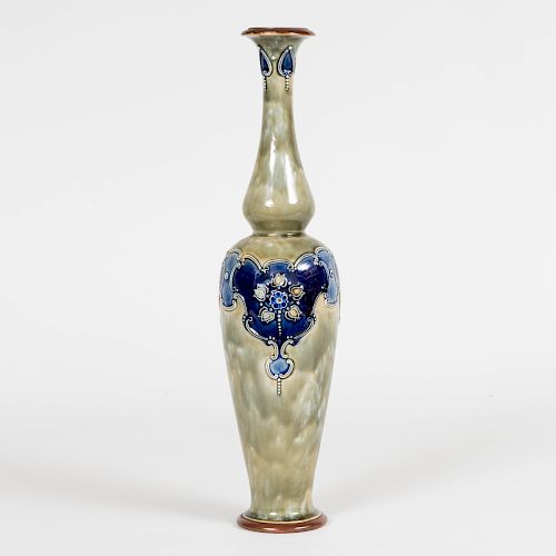 Royal Doulton Green and Blue Glazed Porcelain Vase